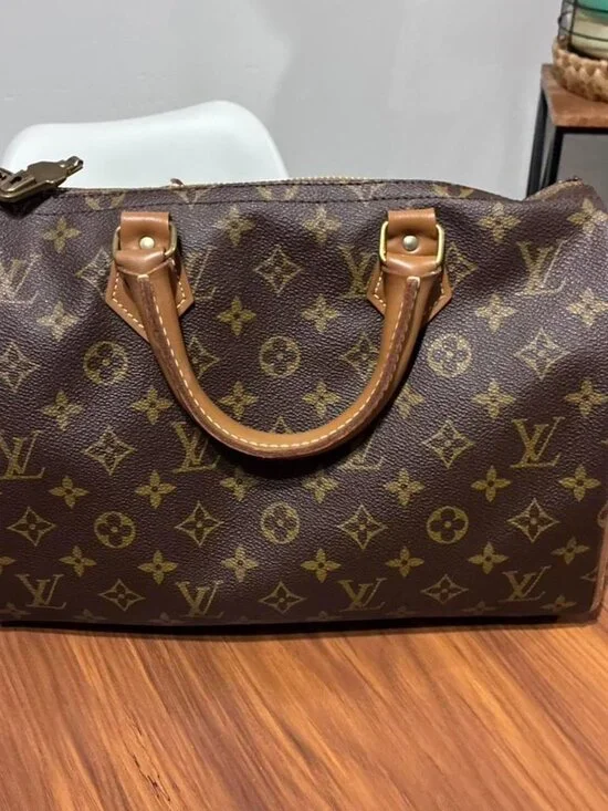 louis vuitton Speedy Shoulder Bag 30 Brown Canvas in dark brown - Picture 2 of 7